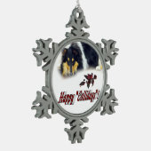 コリトリカラークリスマス スノーフレークピューターオーナメント (左)