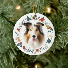 コリドッグクリスマスイメージリース セラミックオーナメント