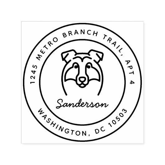 コリドッグ差出人住所スタンプ自己インキング セルフインキングスタンプ (デザイン)