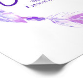 コリナ羽ビーズリース名（紫） ポスター (角)