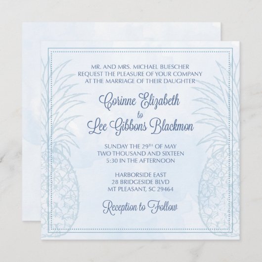 コリネとリー 招待状 (正面/裏面)