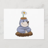 コリネズミとデイジーの花 ポストカード (正面)