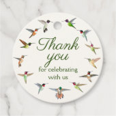 コリブリと一緒にお祝いしてくれてありがとう フェイバータグ (正面)