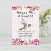 コリブリの誕生日招待状 招待状 (スタンド正面)