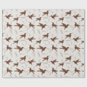 コリブリ鳥の黄金のシームレスなパターン ラッピングペーパー (フラット)