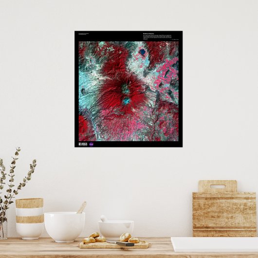 コリマ火山メキシコ ポスター (キッチン)