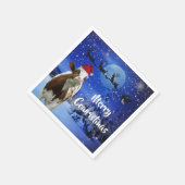 コリメリーストマスサンタカウホリデイ スタンダードカクテルナプキン (角)