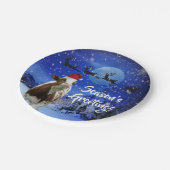 コリメリーストマスサンタカウホリデイ ペーパープレート (アングル)