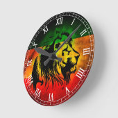 コリレイスラスタレゲエライオン ラウンド壁時計 (傾斜)