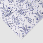 コリンウズラのダマスク織のティッシュペーパーの青 薄葉紙 (詳細)