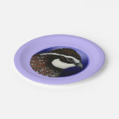 コリンウズラのヘッド円 ペーパープレート (アングル)