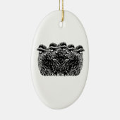 コリンウズラの一群 セラミックオーナメント (右)