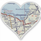 コリンウッドオンタリオヴィンテージマップ シール (正面)