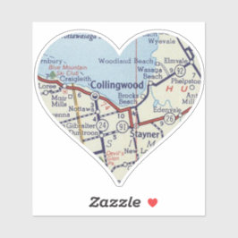 コリンウッドオンタリオヴィンテージマップ シール