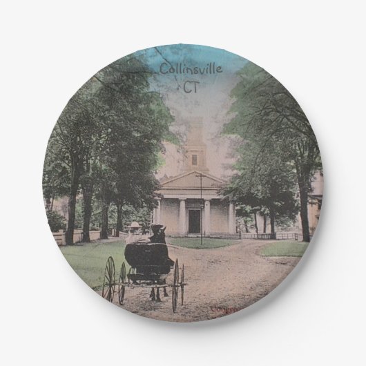 コリンスビルコングレガショナルチャーチ紙プレート ペーパープレート (正面)