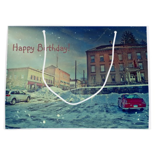 コリンズビル誕生日 ラージペーパーバッグ (正面)