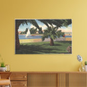 コリンズ島から眺める、帆船の水面 キャンバスプリント (インサイチュ (リビング))