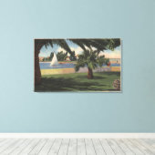 コリンズ島から眺める、帆船の水面 キャンバスプリント (インサイチュ (ウッドフロア))