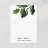 コリンダーハーブネックレスブレスレット表示カード 名刺 (正面)