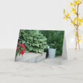 コリンチアン1、3:7、水やりの缶と植物 カード (黄色い花)