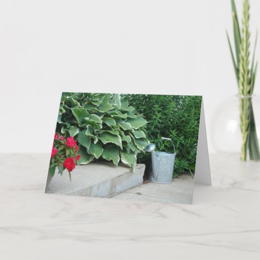 コリンチアン1、3:7、水やりの缶と植物 カード (正面)