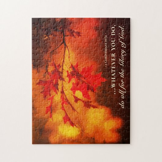 コリンティア人10:31神の栄光のために全てを行う ジグソーパズル (縦)