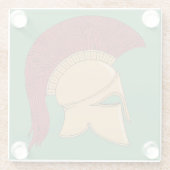 コリントのヘルメットガラスコースター ガラスコースター (裏面)