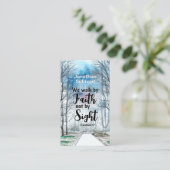 コリントの信徒への手紙二 5:7 信仰によって歩む、目に見えるものによって歩まない 名刺 (スタンド正面)