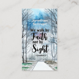 コリントの信徒への手紙二 5:7 信仰によって歩む、目に見えるものによって歩まない 名刺