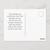 コリントの信徒への手紙二 5:7 信仰によって、目に見えるものによって歩かない ポストカード (裏面)