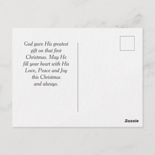 コリントの信徒への手紙二 9:15 クリスマスに感謝を ポストカード (裏面)