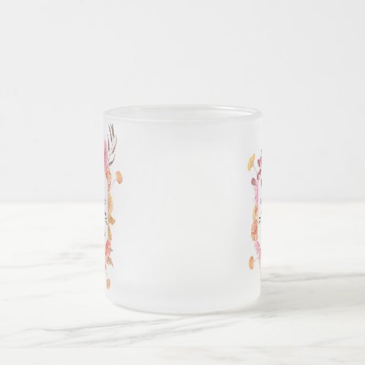 コリントの信徒への手紙二 9:8 神は、恵みが豊かに与えられるようにすることができます フロストグラスマグカップ (中央)