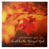 コリントの信徒への手紙10:31 神の栄光のためにすべてを行え タイル (正面)