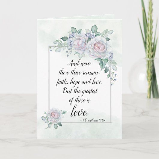 コリントの信徒への手紙13:13 信仰 希望 愛, 聖書の名言 カード (正面)