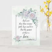 コリントの信徒への手紙13:13 信仰 希望 愛, 聖書の名言 カード (黄色い花)