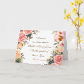 コリントの信徒への手紙13:13 信仰 希望 愛 聖書の詩 カード (黄色い花)