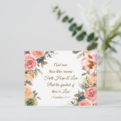 コリントの信徒への手紙13:13 信仰 希望 愛 聖書の詩 ポストカード (スタンド正面)