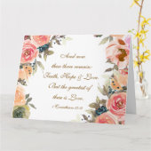 コリントの信徒への手紙13:13 信仰 希望 愛 聖書 大きな カード (黄色い花)