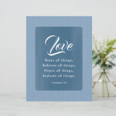 コリントの信徒への手紙13:7 愛はすべてのものを耐える (スタンド正面)