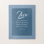 コリントの信徒への手紙13:7 愛はすべてのものを耐える ジグソーパズル (縦)