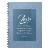 コリントの信徒への手紙13:7 愛はすべてのものを耐える ノートブック (正面)