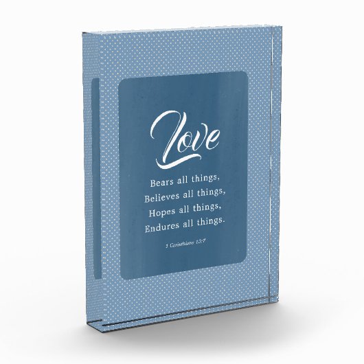 コリントの信徒への手紙13:7 愛はすべてのものを耐える フォトブロック (左)