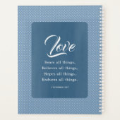 コリントの信徒への手紙13:7 愛はすべてのものを耐える プランナー手帳 (裏面)