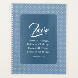 コリントの信徒への手紙13:7 愛はすべてのものを耐える プランナー手帳