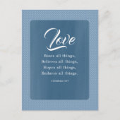 コリントの信徒への手紙13:7 愛はすべてのものを耐える ポストカード (正面)