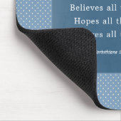 コリントの信徒への手紙13:7 愛はすべてのものを耐える マウスパッド (コーナー)