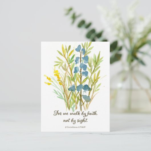 コリントの信徒への手紙Ⅱ　信仰によって歩む　聖書の祈りカード ポストカード (スタンド正面)