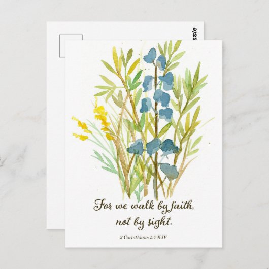 コリントの信徒への手紙Ⅱ 信仰によって歩む 聖書の祈りカード ポストカード (正面/裏面)