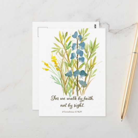 コリントの信徒への手紙Ⅱ 信仰によって歩む 聖書の祈りカード ポストカード (正面/裏面インサイチュ)