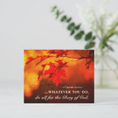 コリントの信徒への手紙Ⅰ 10:31 すべてのことを神の栄光のために行う ポストカード (スタンド正面)